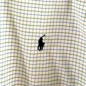 RALPH LAUREN Blue Green White Check BUTTON DOWN Shirt size: XL Men’s